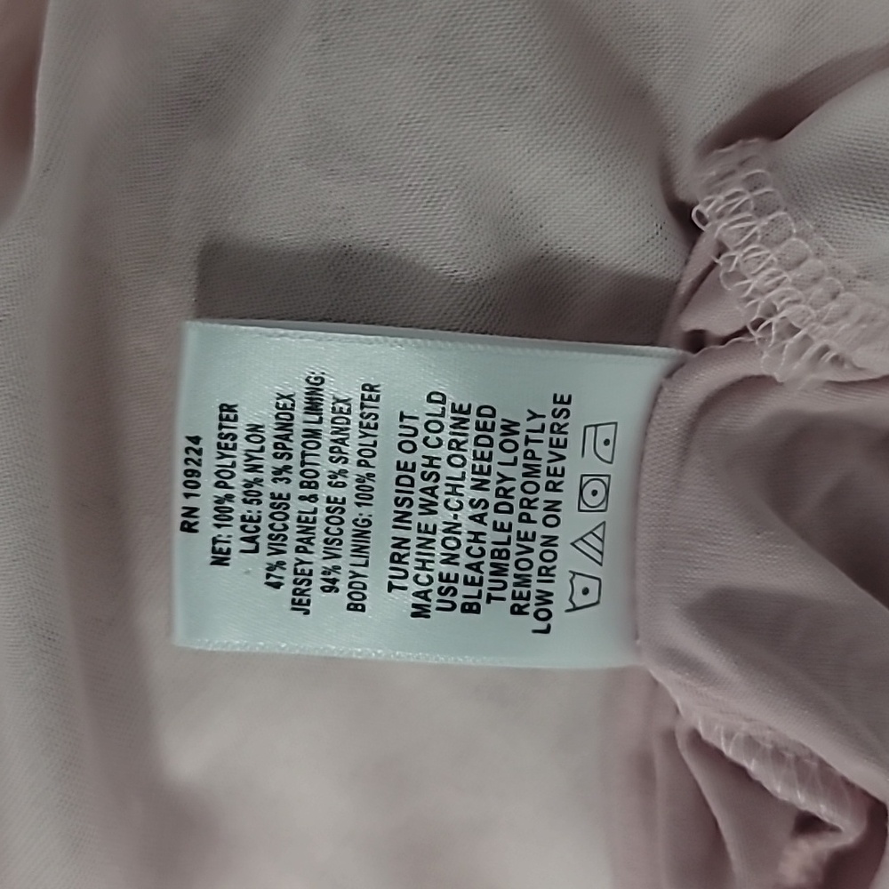 Indigo Soul Women's Lined Lace Layered Tunic 2XL Sequin Detail Long Sleeves Pink - Picture 8 of 10